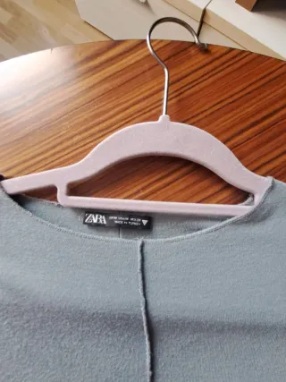 Zara Suéter Punto Gris Talla XS