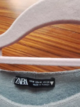 Zara Suéter Punto Gris Talla XS
