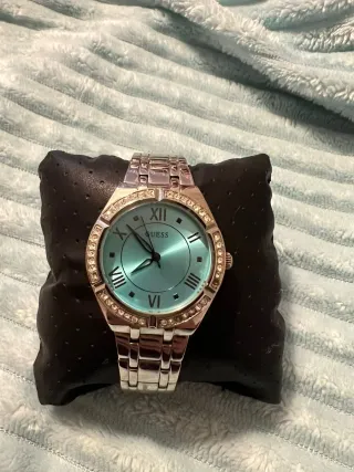 Reloj Guess Plata y Turquesa