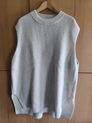 Chaleco largo H&M Talla XL Beige