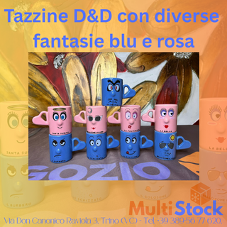 Tazzine D&D Fantasie Blu e Rosa