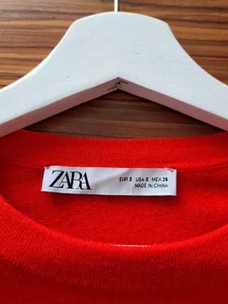 Jersey Zara Rojo Mujer