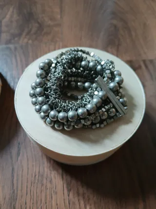 Collar y pulsera Blanco