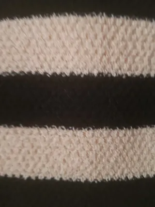 Falda midi Zara rayas beige y negro