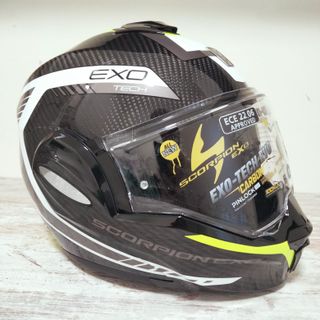 Casco Scorpion Exo-Tech Carbón Cosy Neón Yellow