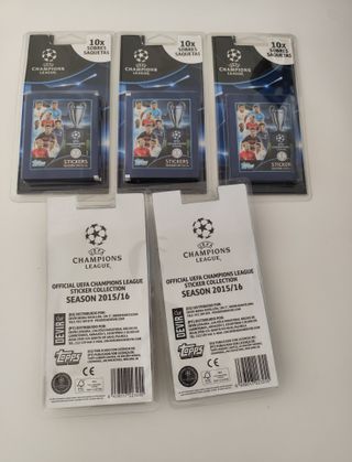 5 blisters Topps UEFA Champions League 2015 2016
