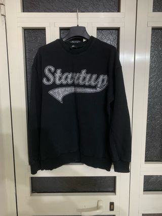 Felpa nera Startup con glitter 13 anni