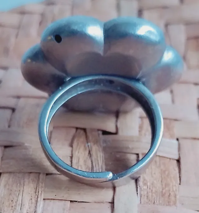 Anillo plata portuguesa ajustable flor