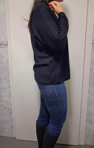 Jersey punto talla única negro