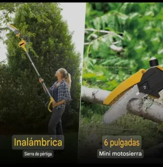 Motosierra Batería Recargable Telescópica