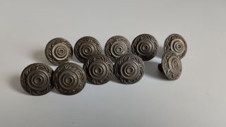 Conjunto 8 Pomos Bronce Antiguos Mueble