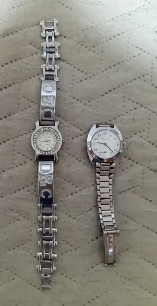 Lote 2 Relojes Pulsera Mujer D&G y Bassel Acero