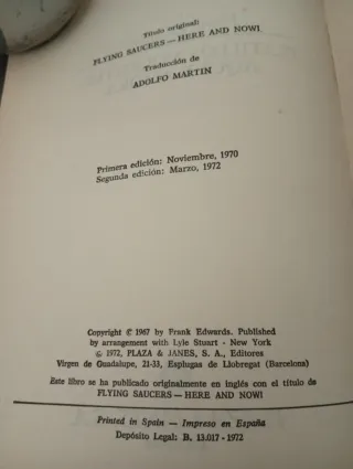 Platillos volantes-aquí y ahora