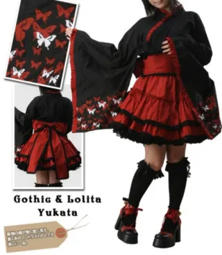 Disfraz cosplay kimono geisha Gotico Lolita Yukata