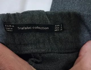 Pantalón Zara Gris Talla S