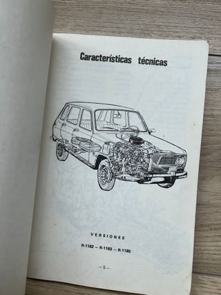 RENAULT 6 R6 L TL LIBRO HERRAMIENTA USUARIO