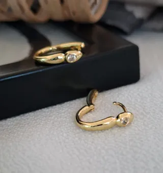 Pendientes Aro Baño Oro 18k Plata Ley
