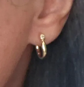 Pendientes Aro Baño Oro 18k Plata Ley