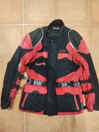 2 Chaquetas Moto LEVIOR Negras/Rojas