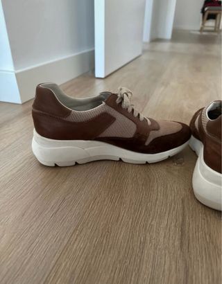 Bambas Fresia Beige y Plata