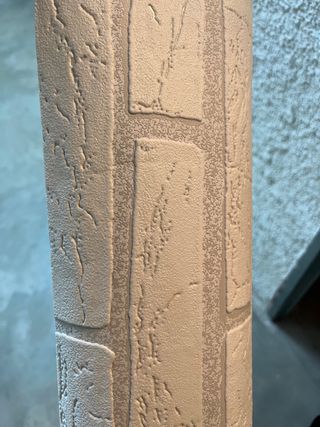 Papel pintado efecto ladrillo blanco relieve