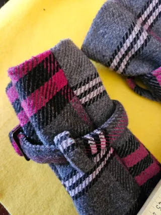 Giacchetto a quadri grigio e fucsia