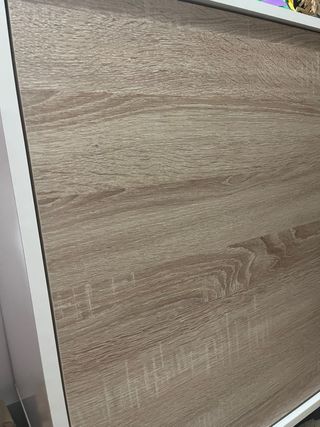 Aparador madera, color roble/blanco