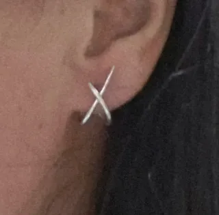 Pendientes Plata Ley Diseño Cruzado