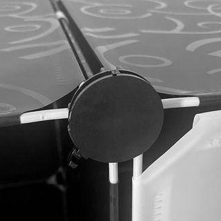 Armario Vestidor 8 Cubos 147x75x47 Cm Negro NUEVO