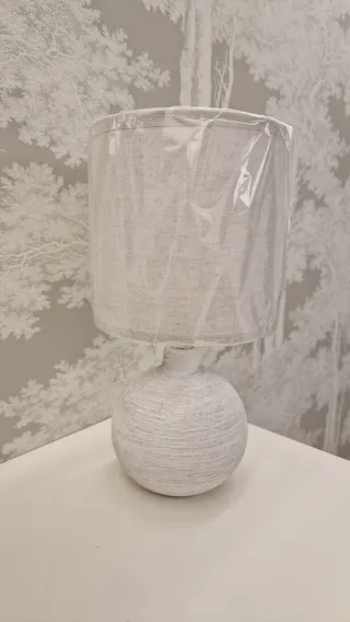 2 lámparas mesita de noche nuevas en blanco