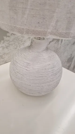 2 lámparas mesita de noche nuevas en blanco