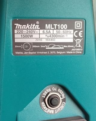 Sierra de Mesa Makita MLT100 + Fresadora