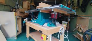 Sierra de Mesa Makita MLT100 + Fresadora