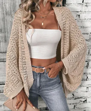 Chaqueta de punto beige