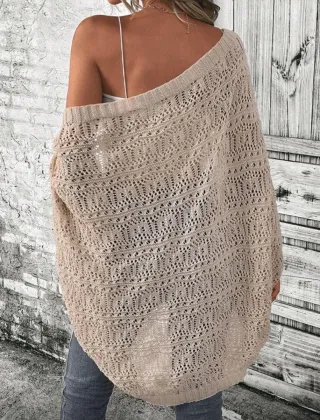 Chaqueta de punto beige