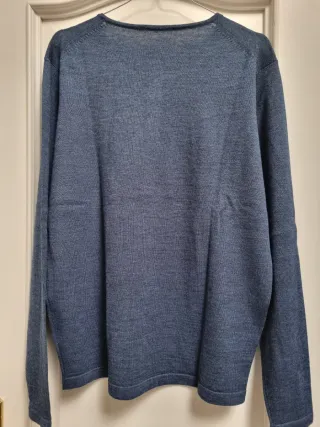 Jersey azul marino cuello redondo