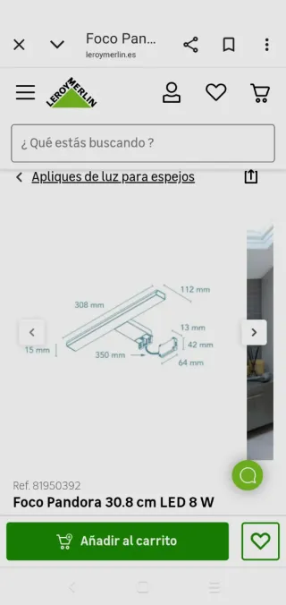 Luz de baño FOCCO Gris/Plata