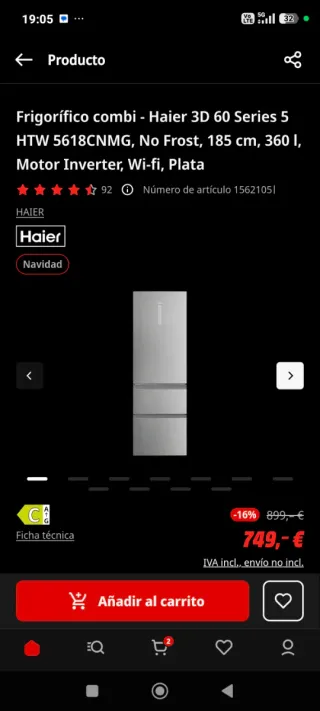 Nevera Haier 3D 60 Series 5