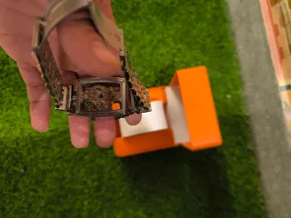 Reloj Mecánico Esqueleto Dorado y Plateado