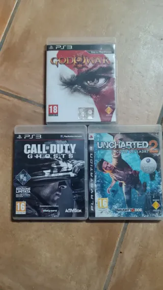 3 Giochi PS3: God of War, Uncharted 2, Call of Dut