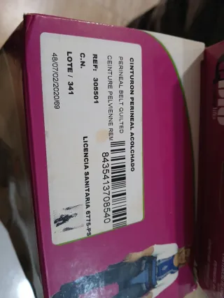 Cinturón perineal acolchado azul