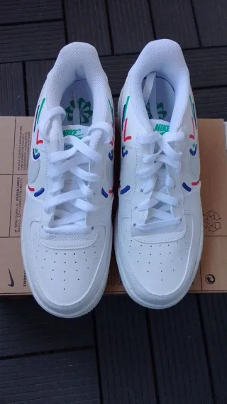 Nike Air Force 01 White Royal Talla 38 Nuevas