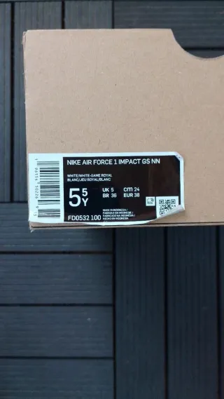 Nike Air Force 01 White Royal Talla 38 Nuevas