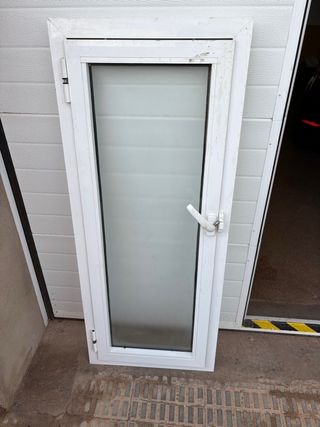 Ventana blanca cristal climalit marco de aluminio