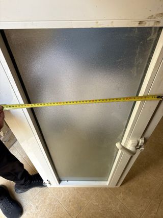 Ventana blanca cristal climalit marco de aluminio