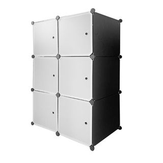 Armario Vestidor 6 Cubos 110x75x47 Cm Negro NUEVO