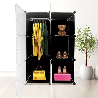 Armario Vestidor 6 Cubos 110x75x47 Cm Negro NUEVO