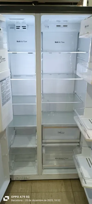 Nevera Americana LG Acero Inoxidable