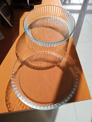 Juego 2 Moldes Vidrio Tartas