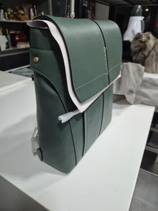 Mochila Piquadro Verde y Blanca